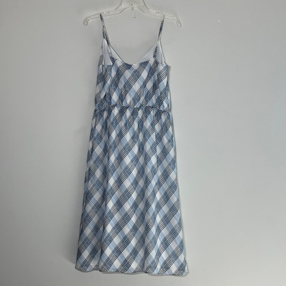 Joie Abiah Plaid Midi Dress 100% Silk Adjustable Spaghetti Straps Size L - Picture 11 of 11